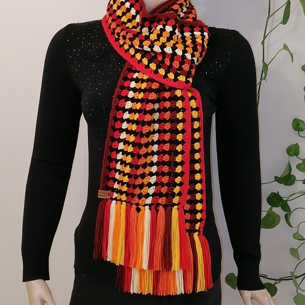 مشخصات شالگردن چندرنگ دستبافت، زنانه، مردانه کد 1102