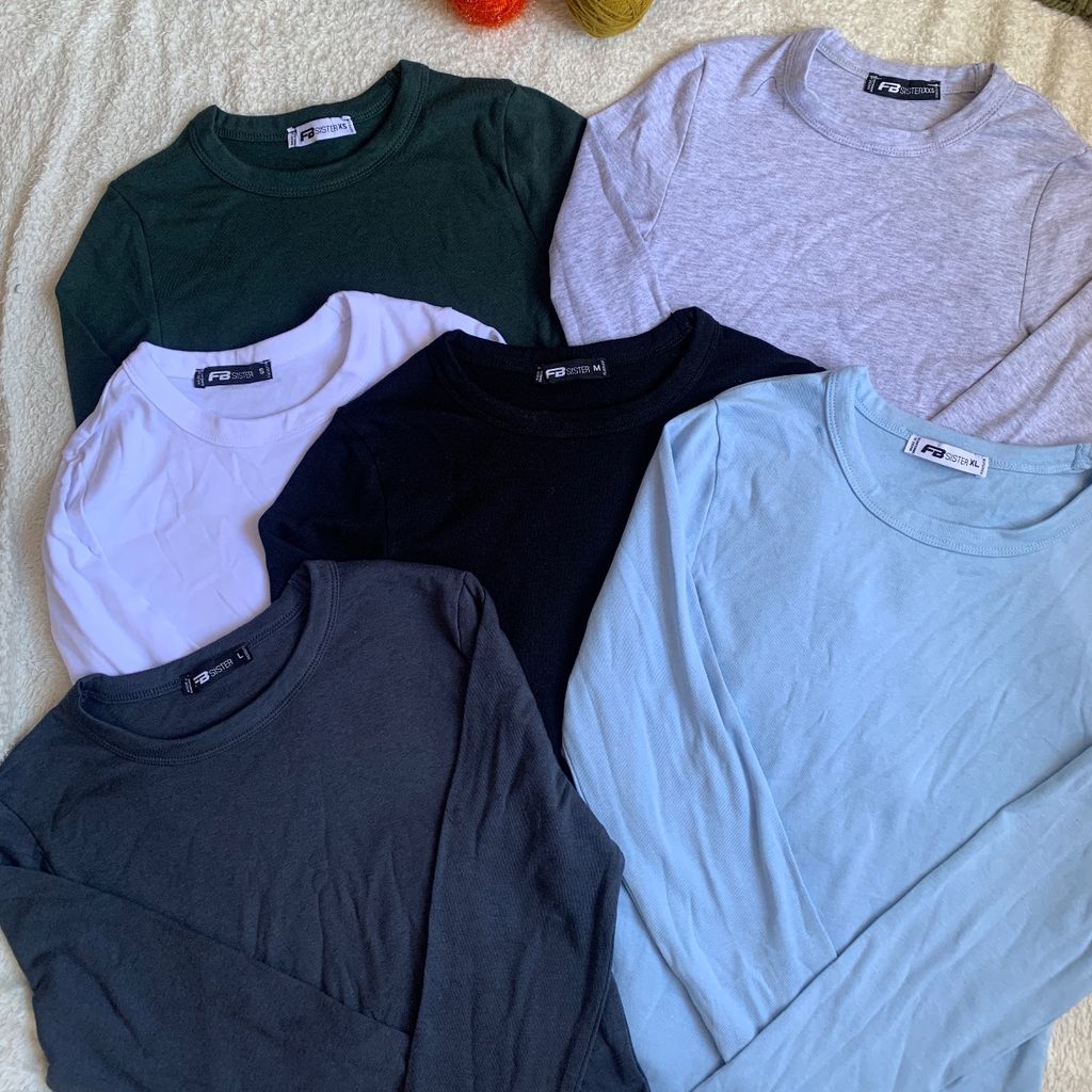 فروش اینترنتی بلوزبیسیک یقه گرد استین بلند