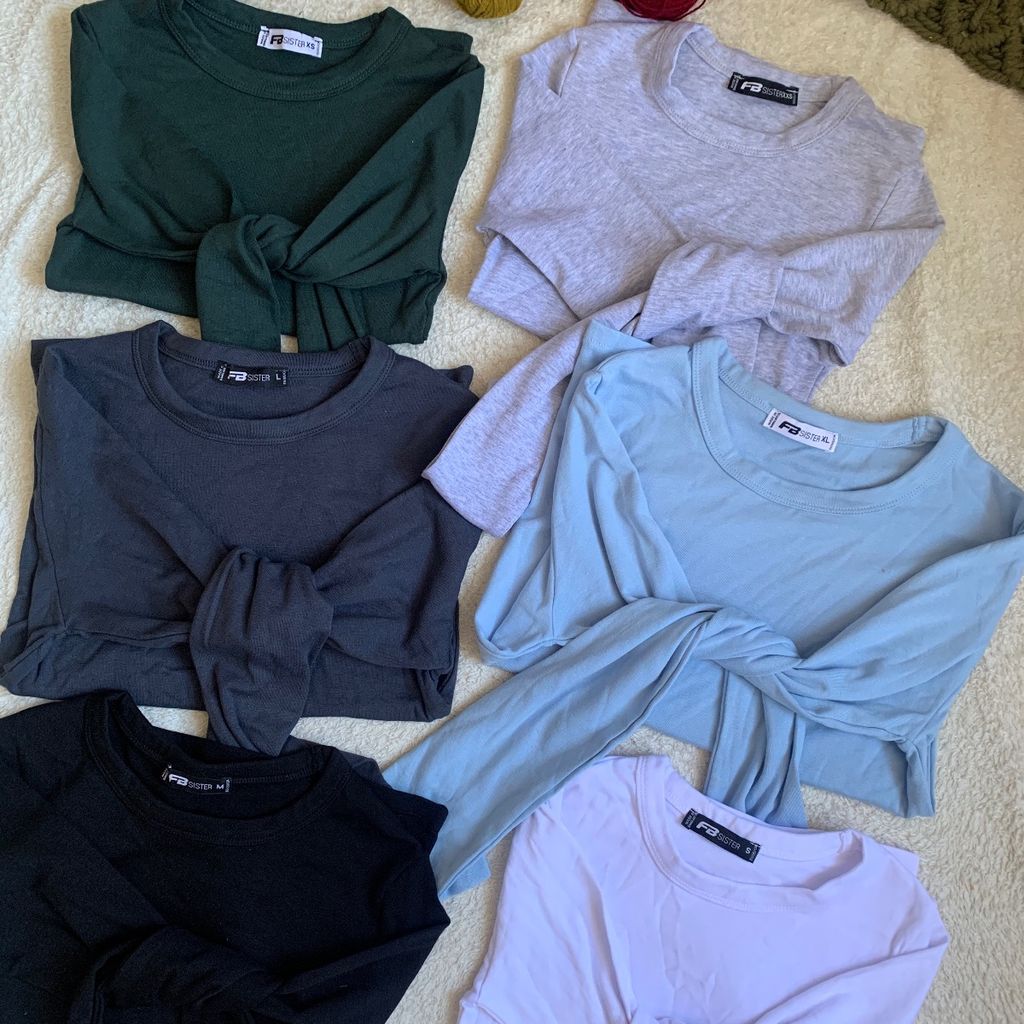 قیمت ارزان بلوزبیسیک یقه گرد استین بلند