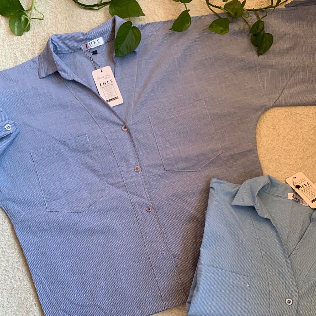 قیمت ارزان شومیز مانتویی دکمه دار