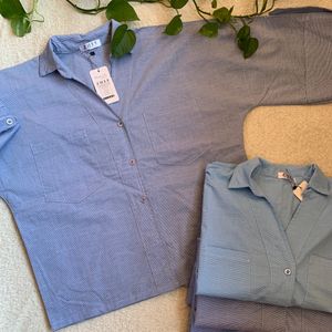 قیمت ارزان شومیز مانتویی دکمه دار