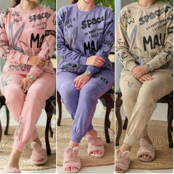 ست بلوز و شلوار خانگی باگزبانی زنانه و دخترانه