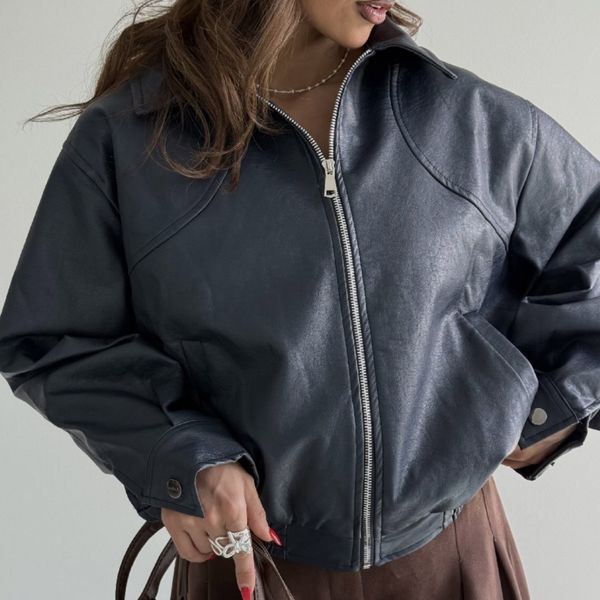 سوییشرت چرم پایین گت کد 200792