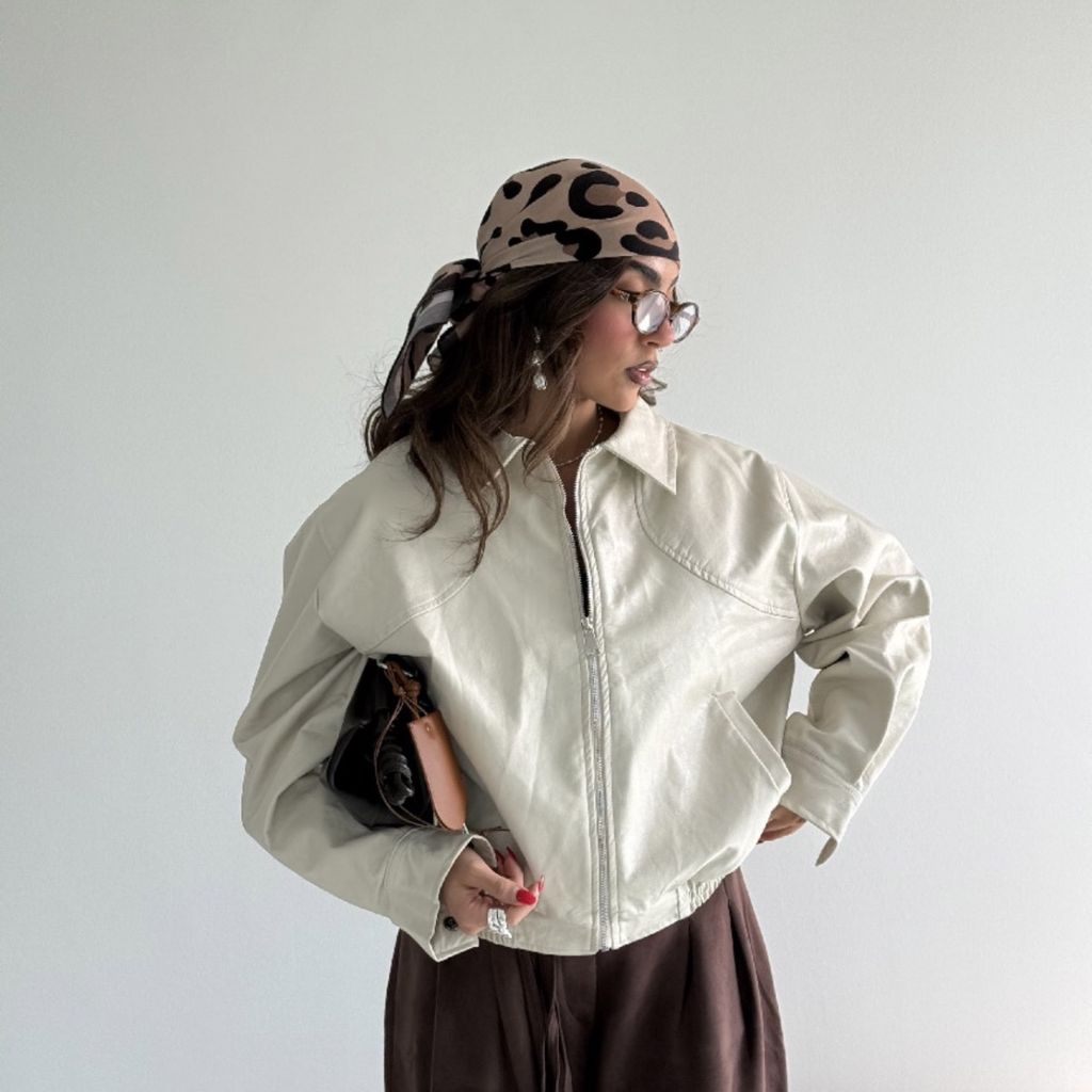 خرید اینترنتی سوییشرت چرم پایین گت کد 200792