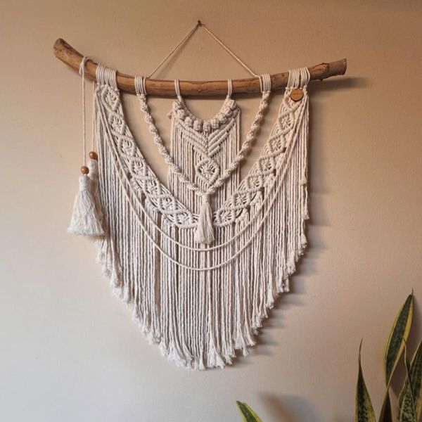 اویز مکرومه بافی مدرن طرح درسانا