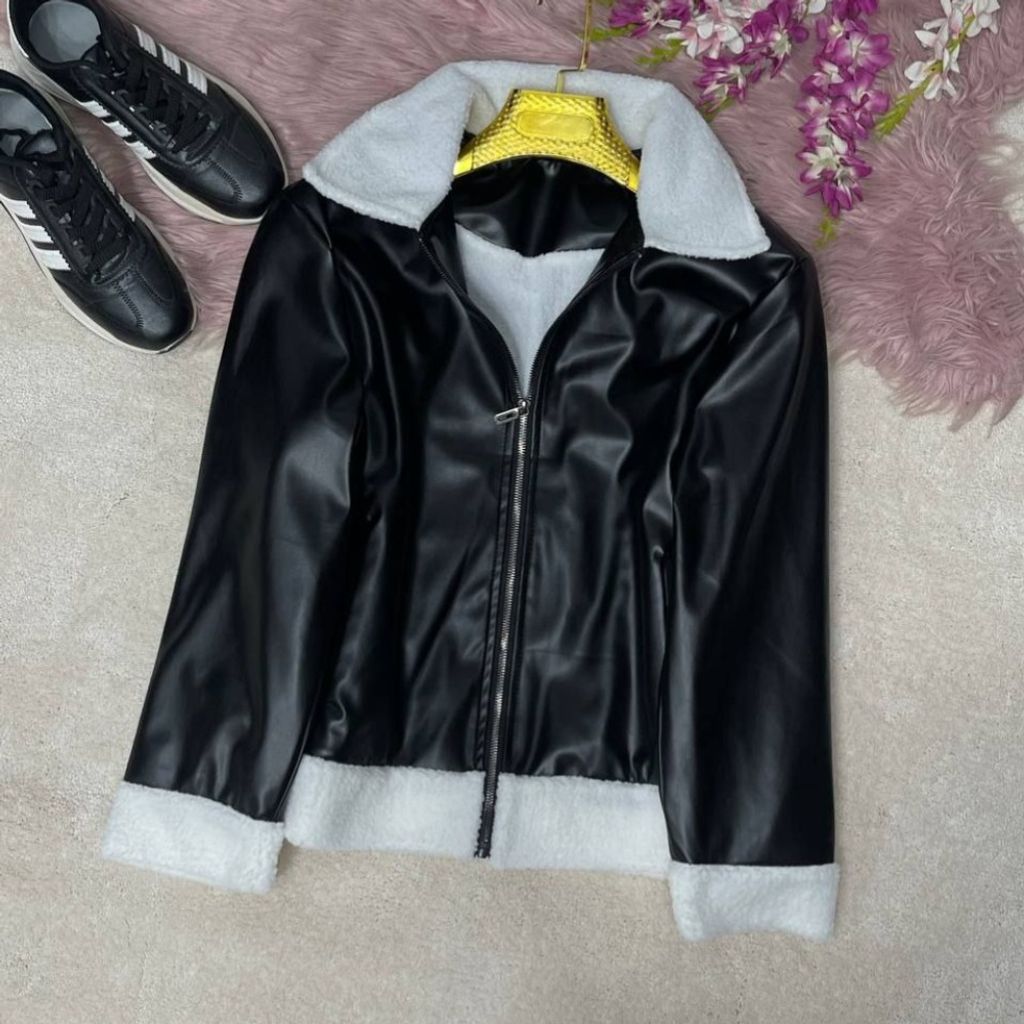 قیمت ارزان کاپشن چرم بامبر بوفالو نیلسا