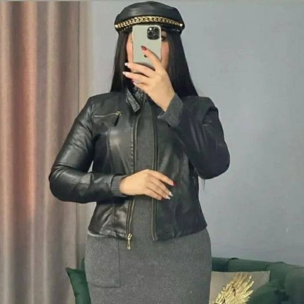 کت چرم زنانه چکامه