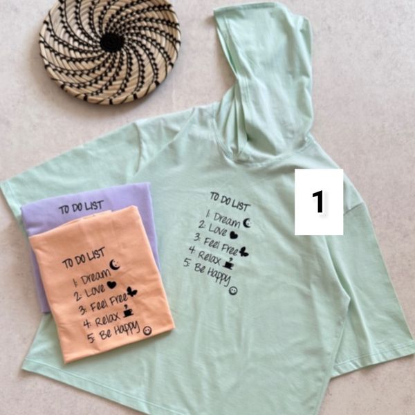 تیشرت باکسی کلاهدار