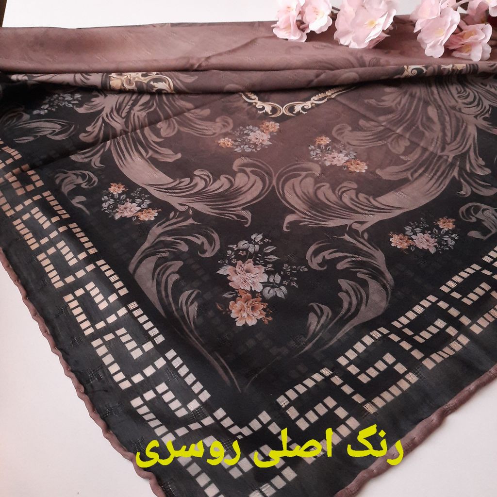 خرید آنلاین روسری قواره 130 نخی سیمارو کد V-8168-1