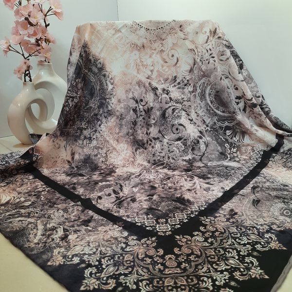 روسری قواره 130 نخی سیمارو کد P3468-2