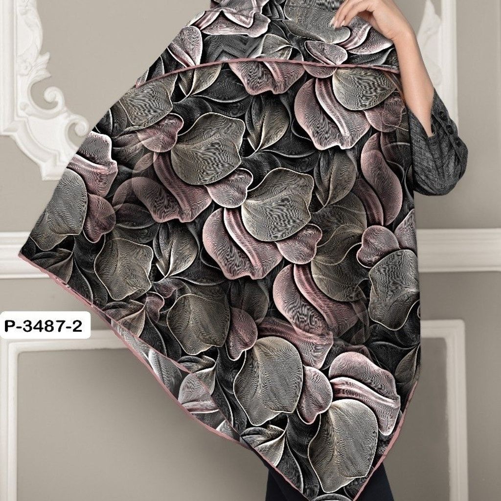 خرید اینترنتی روسری قواره 130 نخی سیمارو  کد P3487-2