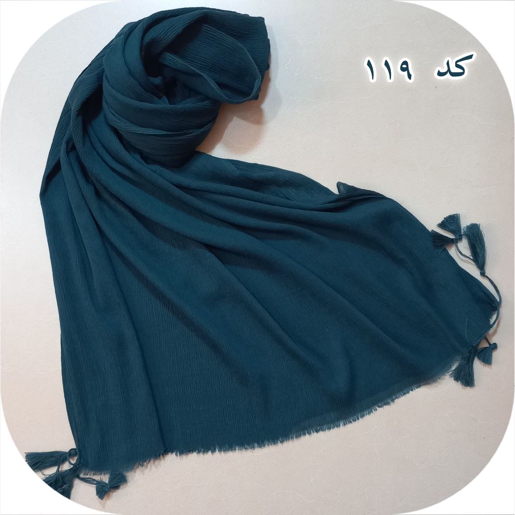 خرید انلاین شال پلیسه منگوله دار ساده کد 119