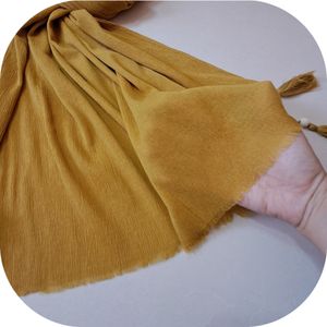 فروش اینترنتی شال پلیسه منگوله دار ساده کد 117