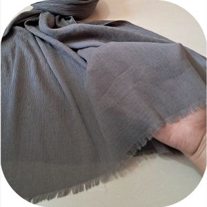 قیمت ارزان شال پلیسه منگوله دار ساده کد 114