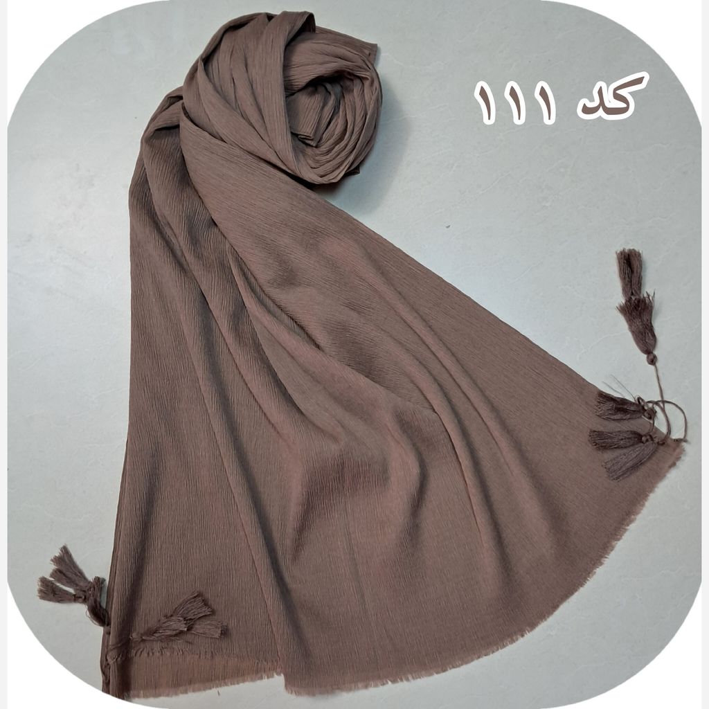 خرید انلاین شال پلیسه منگوله دار ساده کد 111