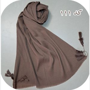 شال پلیسه منگوله دار ساده کد 111