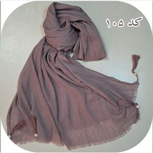 شال پلیسه منگوله دار ساده کد 105