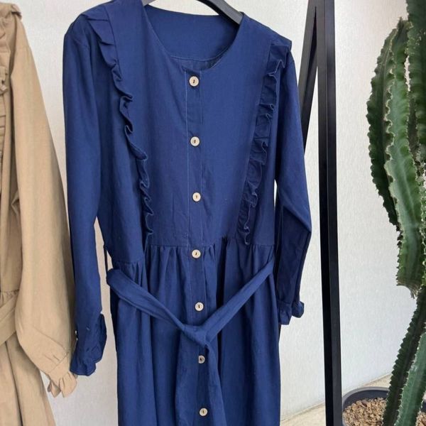 مانتو ساحلی جلودکمه