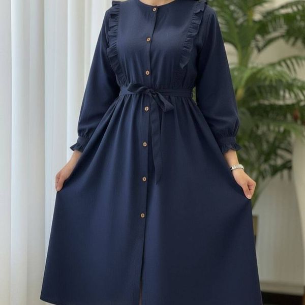 مانتو ساحلی جلودکمه