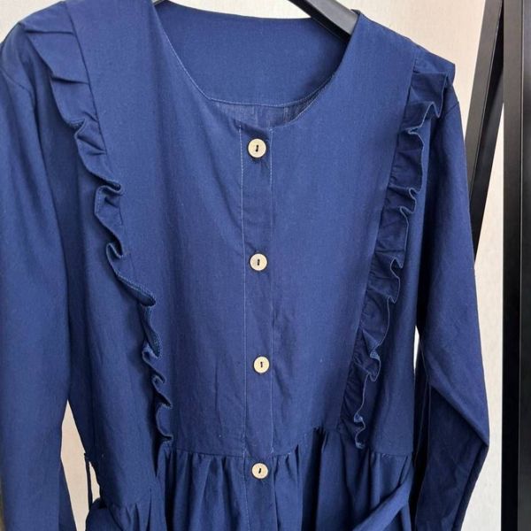 مانتو ساحلی جلودکمه