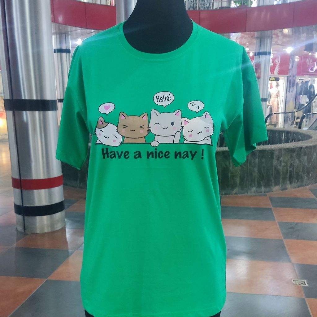 فروش اینترنتی تیشرت زنانه نخی طرح پیشی کد 3001