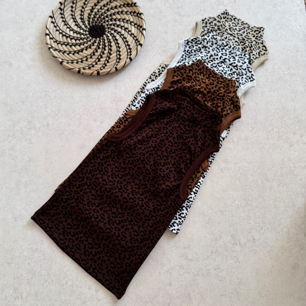 خرید اینترنتی تاپ پلنگی یقه پنج سانت ترند