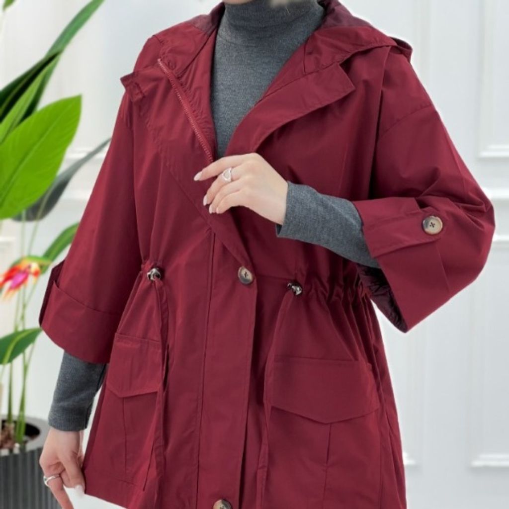 خرید انلاین بارانی کلاهدار مانیا پارسی