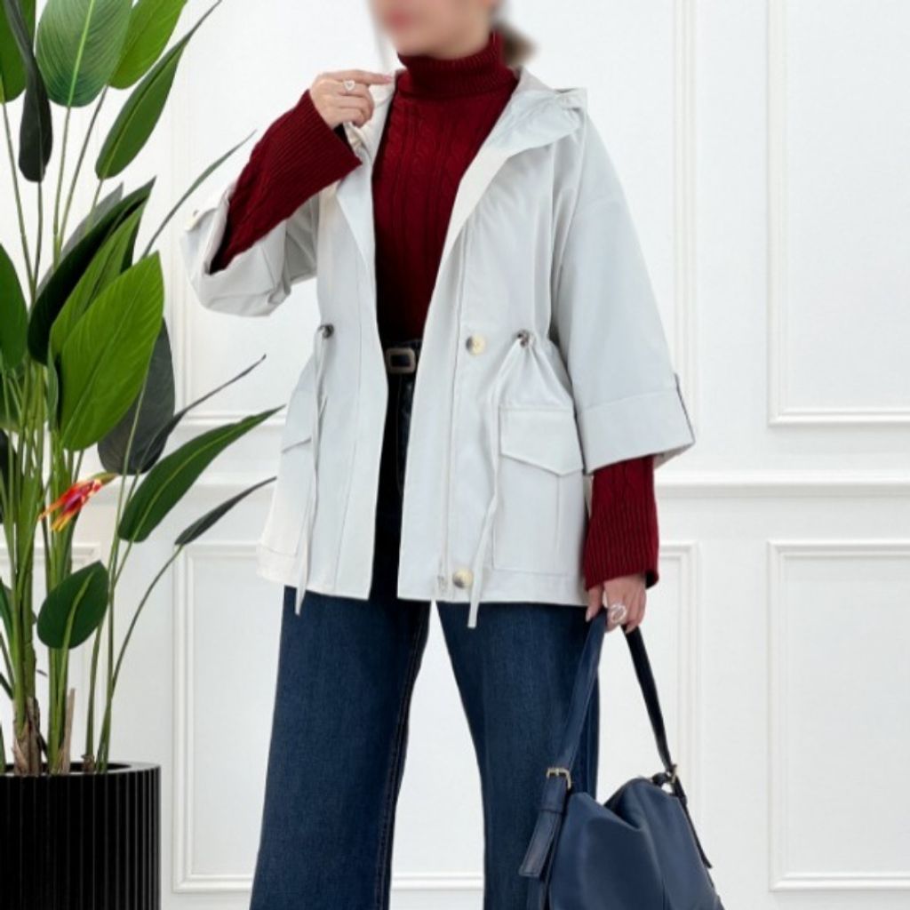 خرید انلاین بارانی کلاهدار مانیا پارسی