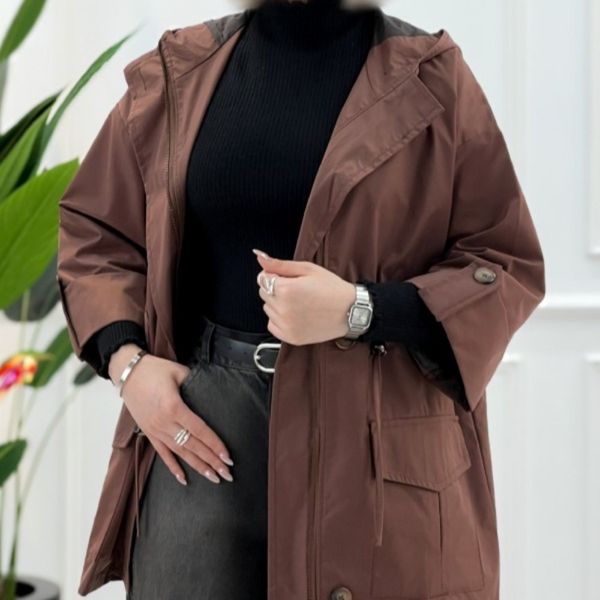 بارانی کلاهدار مانیا پارسی