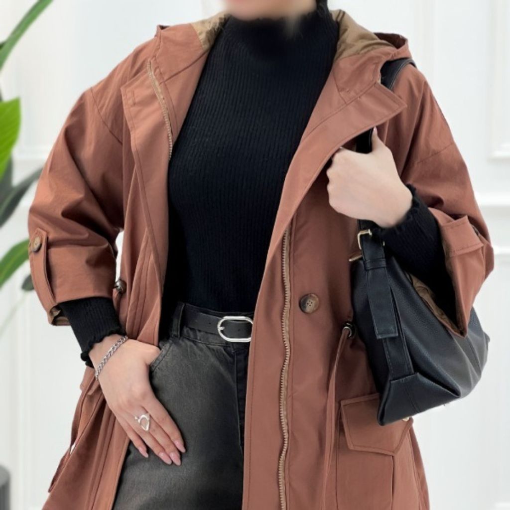 فروش اینترنتی بارانی کلاهدار مانیا پارسی