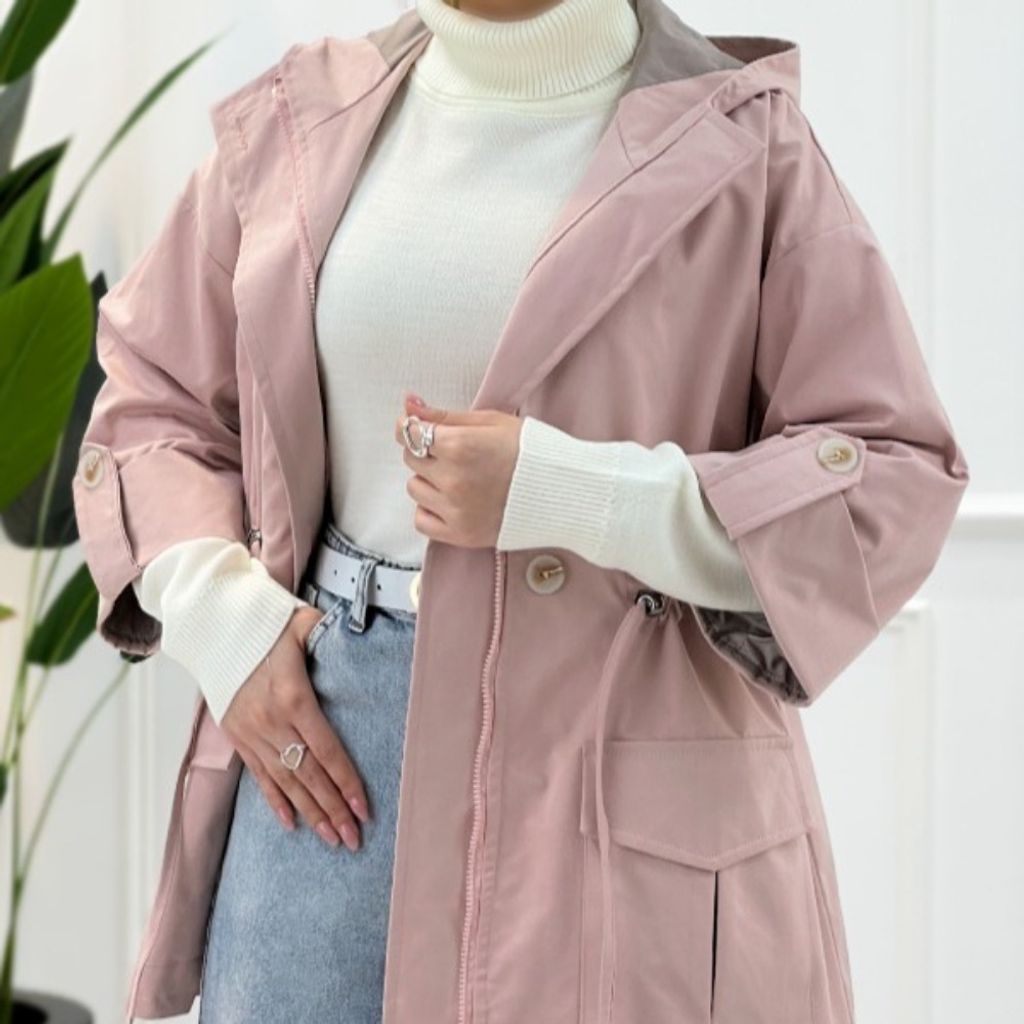 خرید انلاین بارانی کلاهدار مانیا پارسی