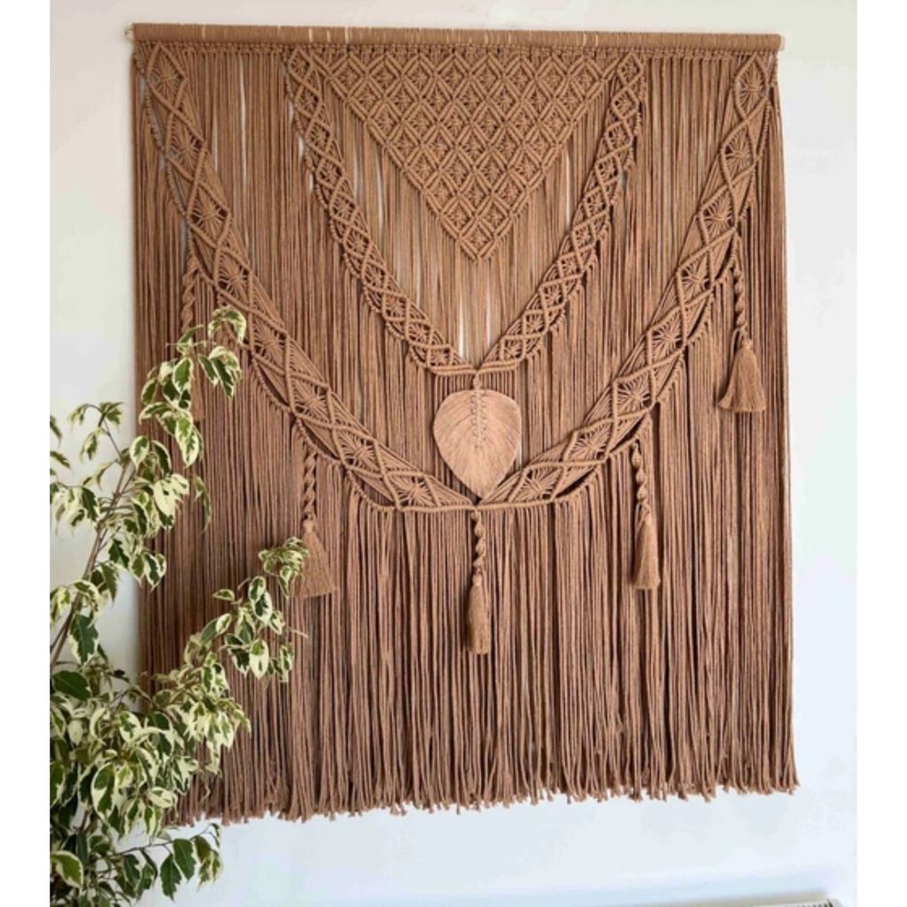 فروش اینترنتی دیوارکوب پربافت مکرومه طرح زرین باف