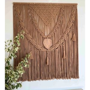 دیوارکوب پربافت مکرومه طرح زرین باف