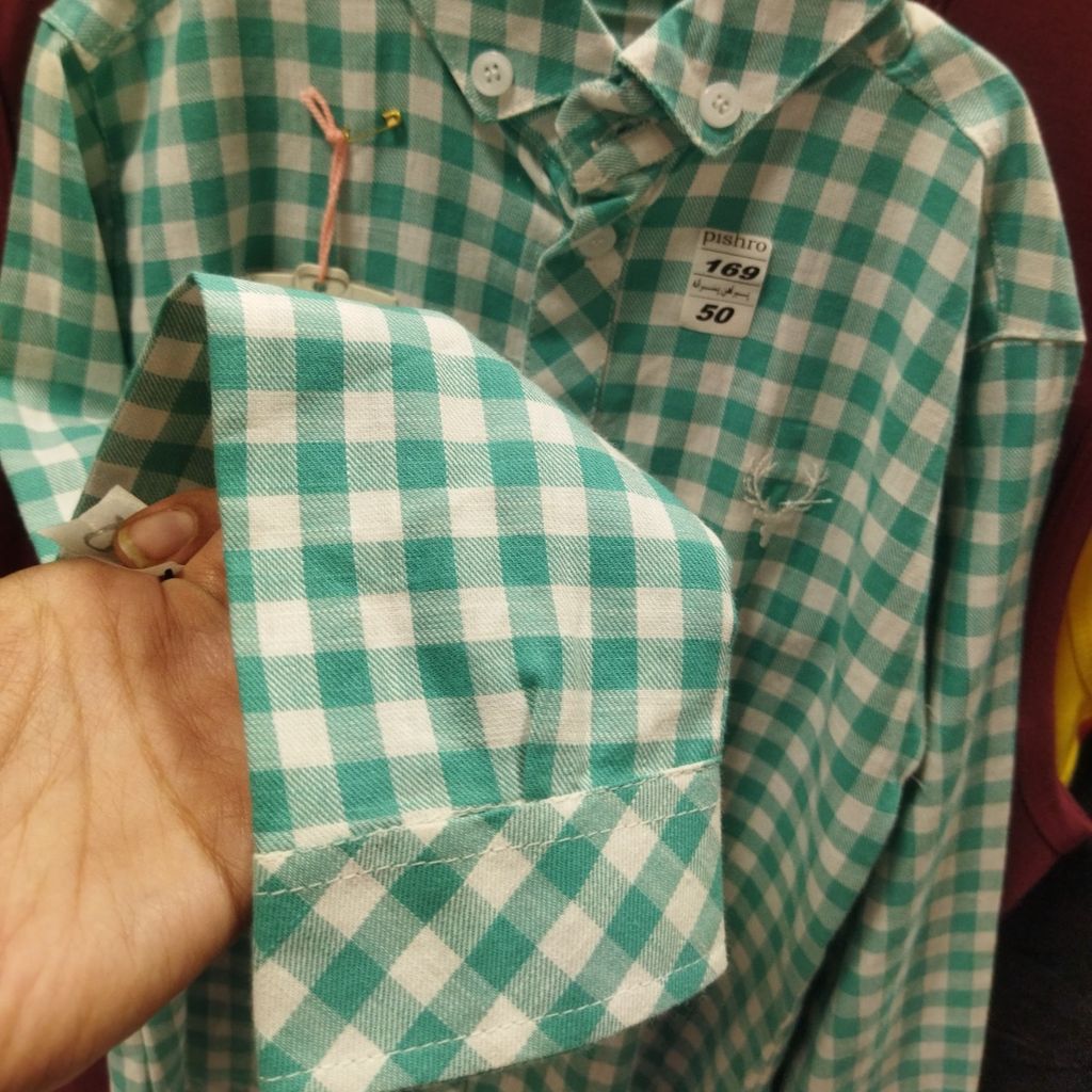 قیمت پیراهن آستین بلند 4 خونه پسرانه pr64