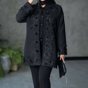 مانتو مجلسی مزونی گل برجسته