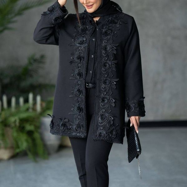 مانتو مجلسی مزونی گل برجسته