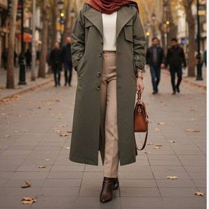 قیمت ارزان بارونی کتان زارا مدل ساحل یشمی