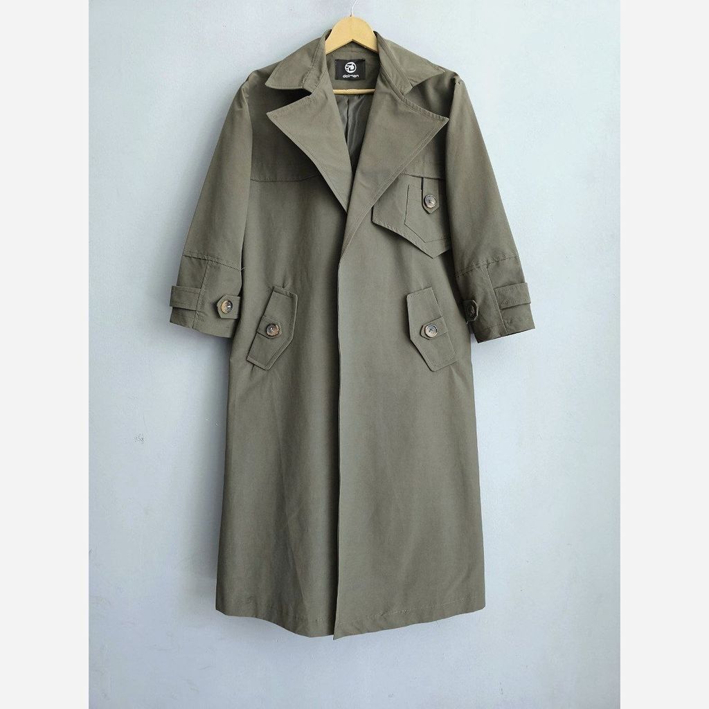 خرید آنلاین بارونی کتان زارا آستردار  نورا سبز