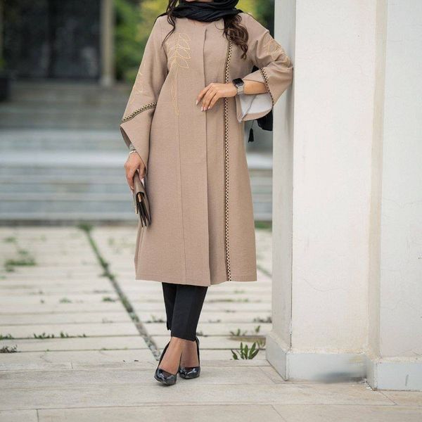 مانتو گلدوزی مجلسی رویسا نسکافه ای