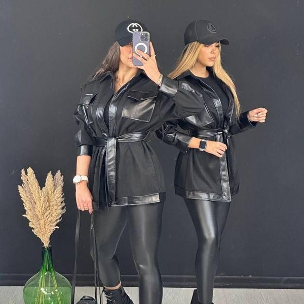 کت استین چرم