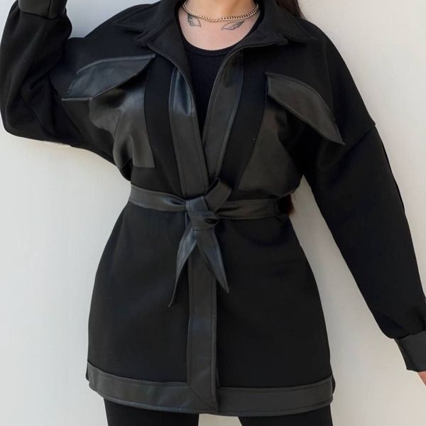 کت استین چرم