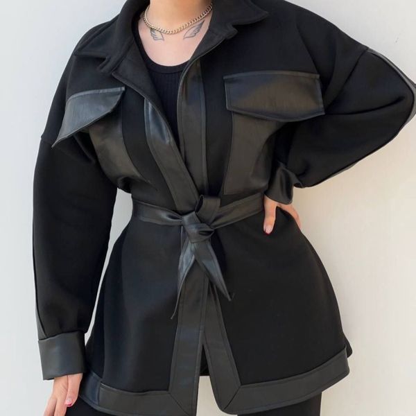 کت استین چرم