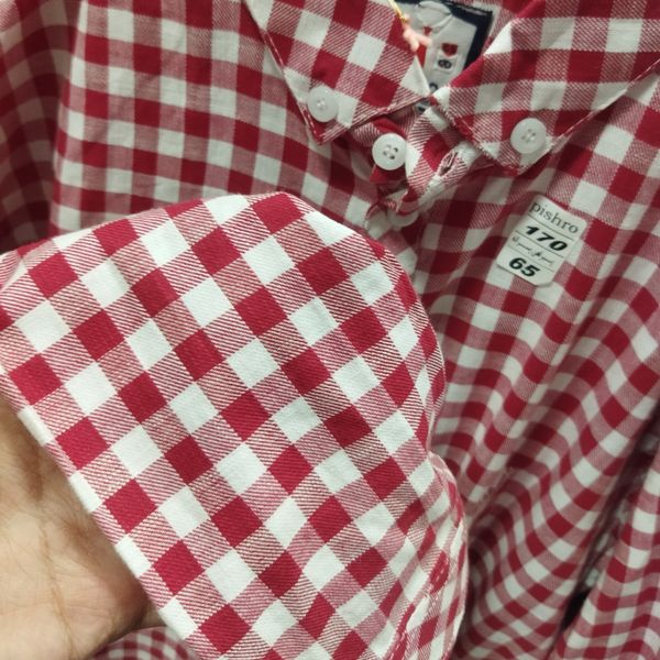 پیراهن آستین بلند 4خونه پسرانه pr53