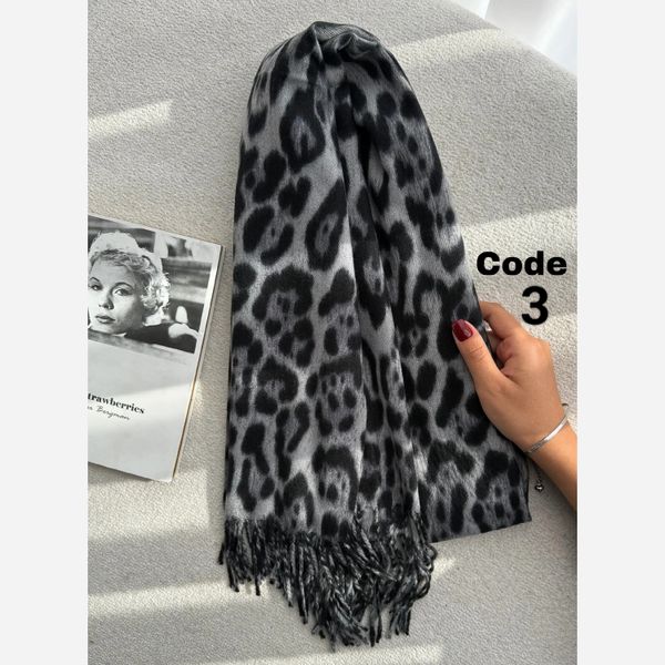 شال موهر پشمی پلنگی وارداتی ریسه ای