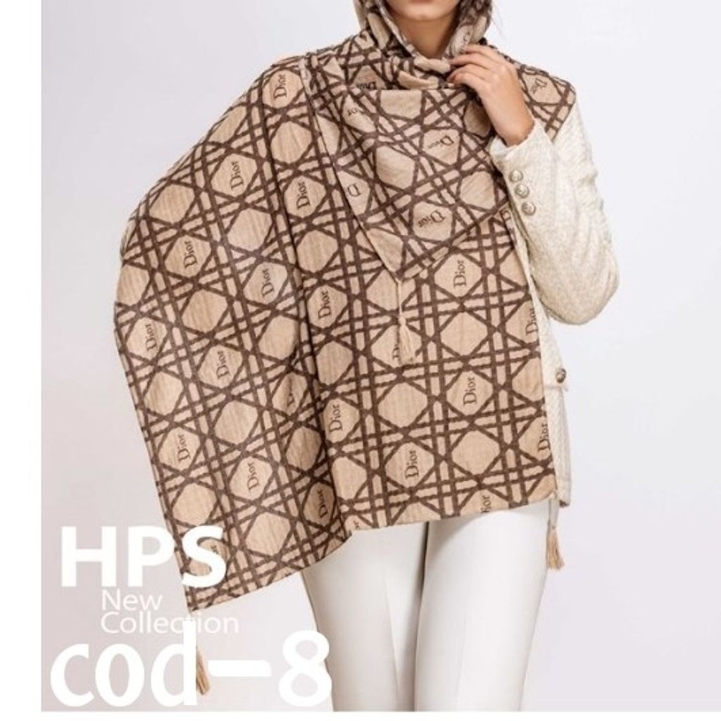 مشخصات شال برشکا منگولدار طرح Dior