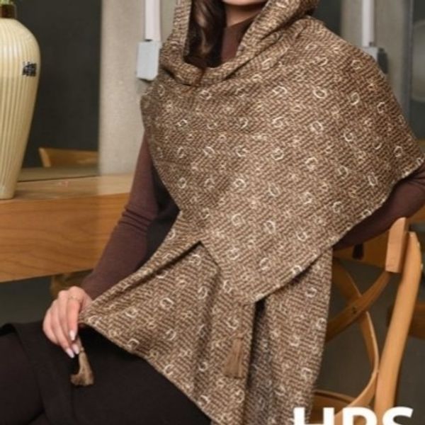 شال برشکا پلیسه چروک لب زری