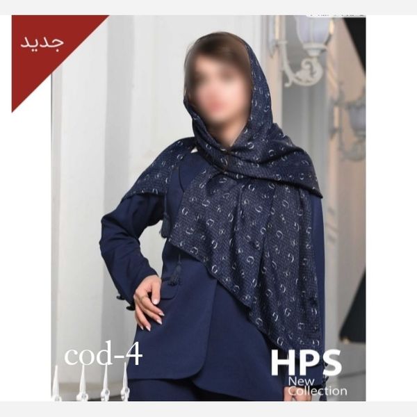 شال برشکا پلیسه چروک لب زری