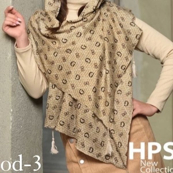 شال برشکا پلیسه چروک لب زری