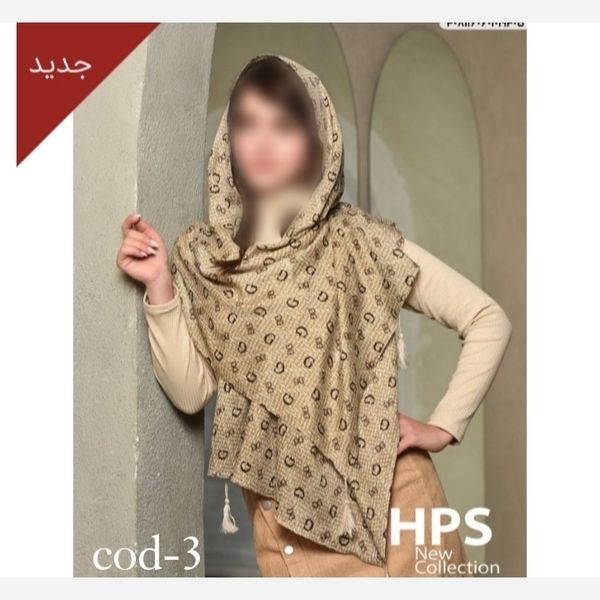 شال برشکا پلیسه چروک لب زری