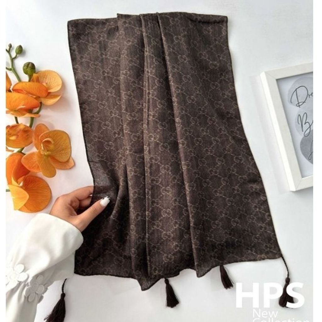 خرید آنلاین شال برشکا پلیسه منگولدار طرح جیوانجی